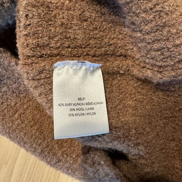 NWT The Westside Luna Boucle Light Brown Wool Blend Knit Sweater Women's Small S - Picture 5 of 7